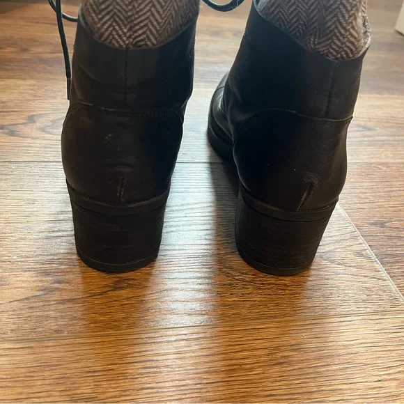 Kelsi Dagger Black & Grey Women’s Leather Lace Up Combat Moto Boots Size 10 - Picture 6 of 9